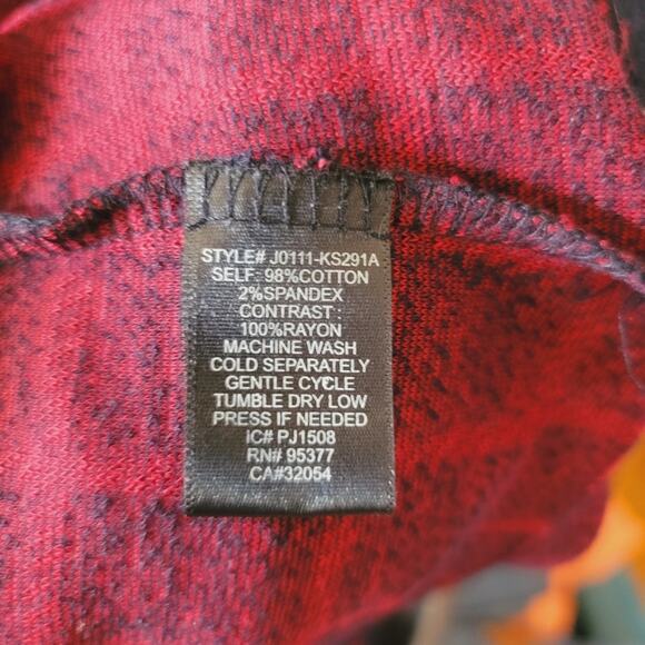 Sanctuary Red & Navy Wrap Neck Sweater - Picture 9 of 9